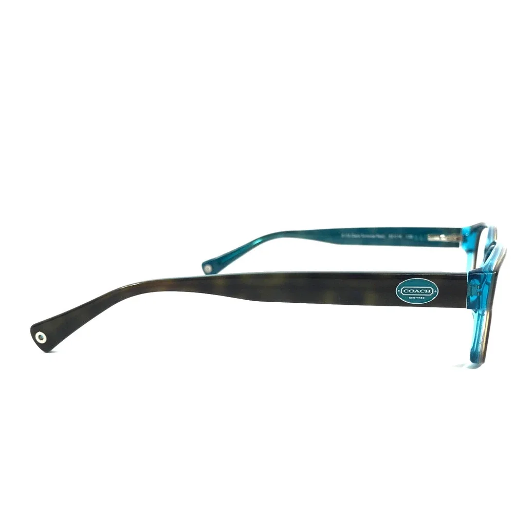 Coach Eyeglasses Frames HC6040 Brooklyn 5116 Dark Tortoise/Teal Blue 52-16-135